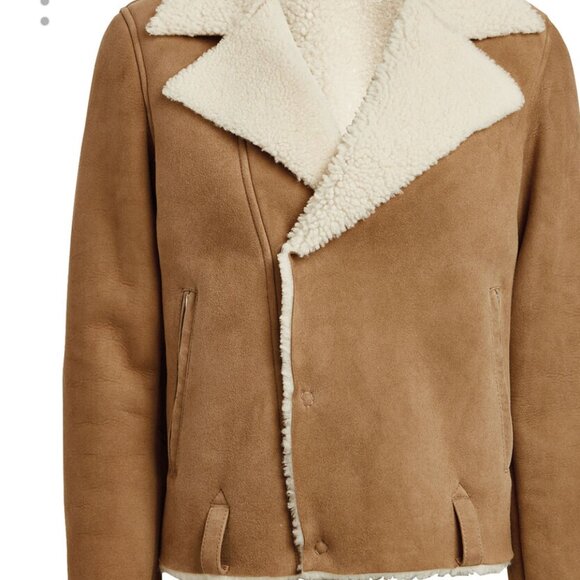 Golden Goose venezia Shearling Cropped  Savannah Brown  Women Jacket Size:S - Picture 2 of 14